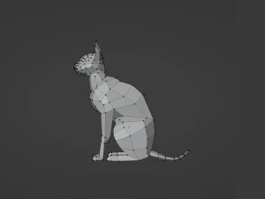 Low-poly cat 3D Model