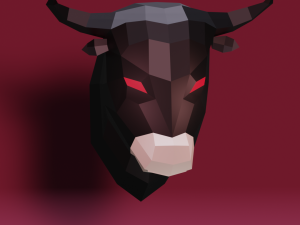 Low-poly bull 3D Model