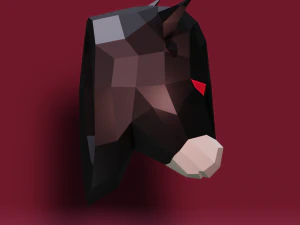 Low-Poly-Bulle 3D Modell