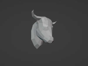 Low-poly bull 3D Model