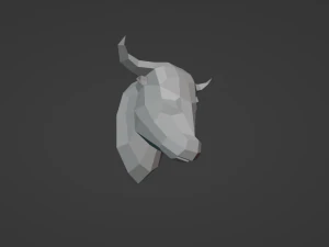 Low-Poly-Bulle 3D Modell