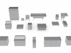 Commercial Kitchen Equipment Rhino Modello 3D