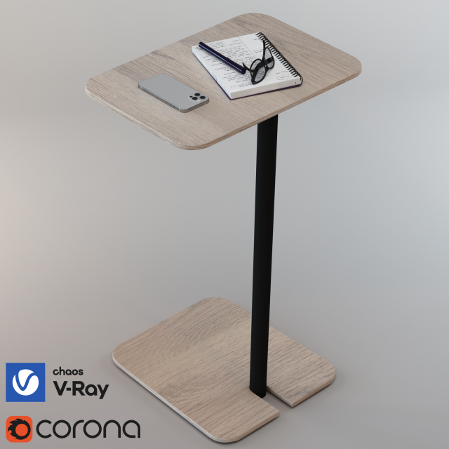 Side Table 3D Model .c4d .max .obj .3ds .fbx .stl .blend 