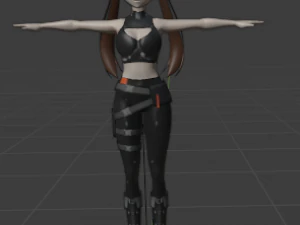 Аніме дівчина873 3D Модель