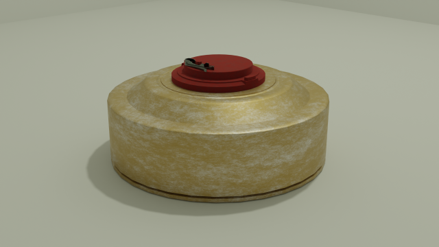 TM-62 with MVP-62 Fuze Anti-Tank Mine 3D Model .c4d .max .obj .3ds .fbx .stl .blend 