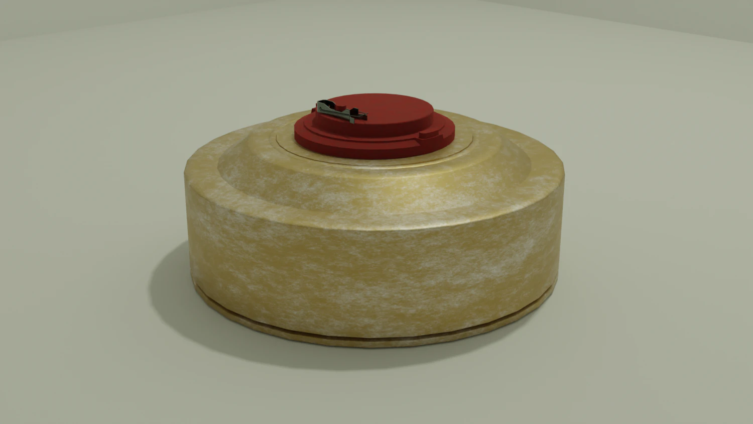 TM-62 with MVP-62 Fuze Anti-Tank Mine 3D Model .c4d .max .obj .3ds .fbx .stl .blend 