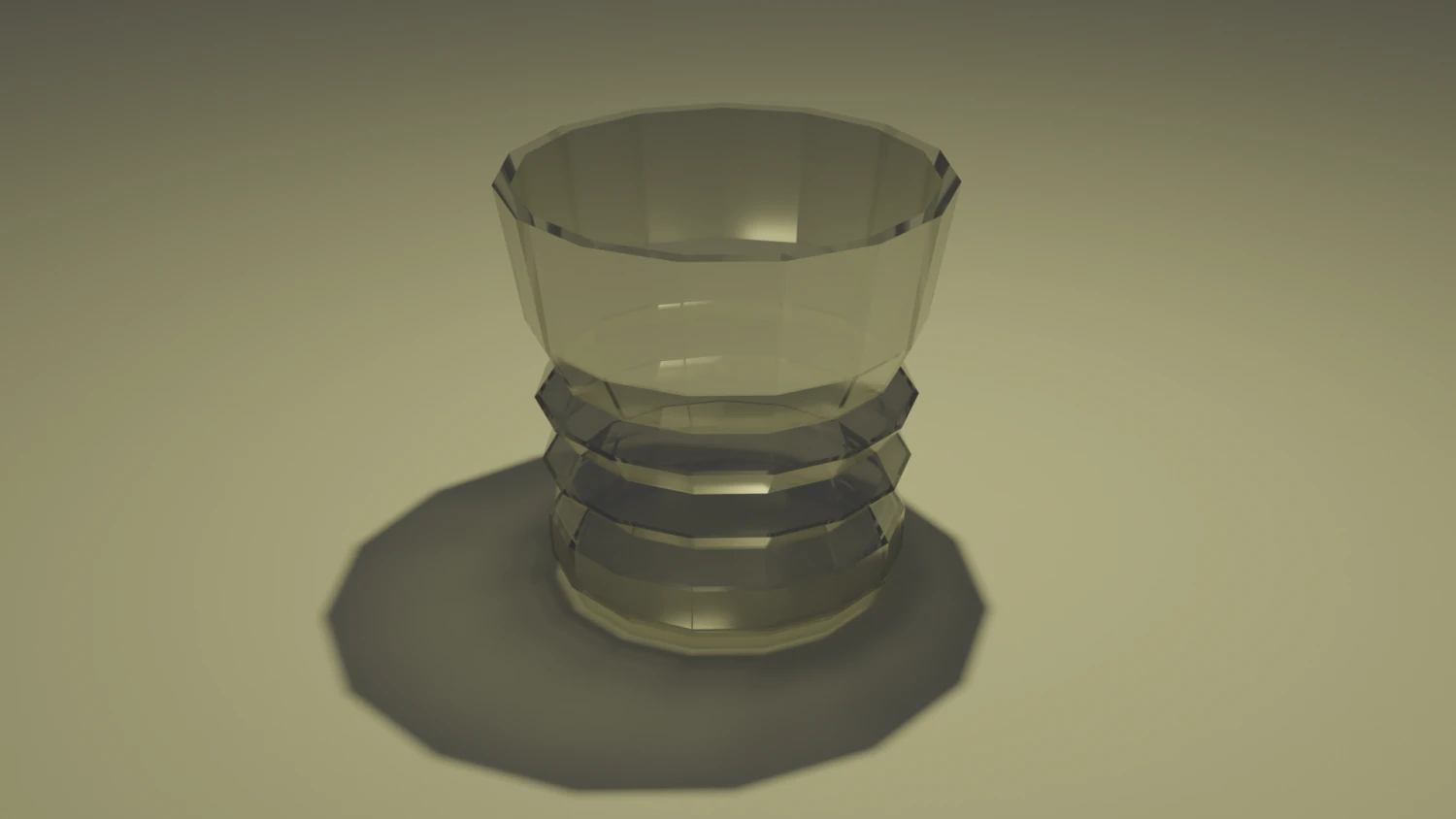 Glass cup with facets 3D Model .c4d .max .obj .3ds .fbx .stl .blend 