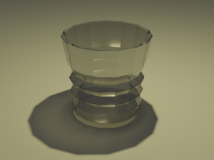Glass cup with facets 3D Model