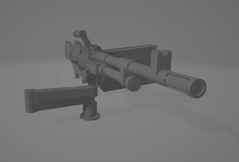 FN MAG GPMG 3D Model .c4d .max .obj .3ds .fbx .stl .blend 