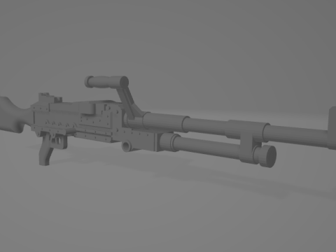 FN MAG GPMG Model 3D