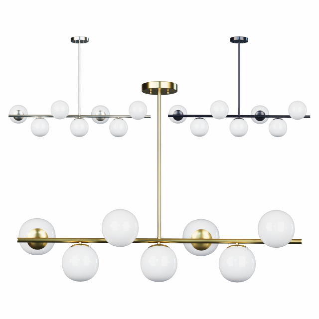 KCO Modern chandelier 3D Модель .c4d .max .obj .3ds .fbx .stl .blend 