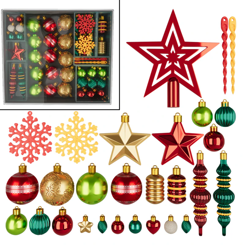 Collection Of Christmas Tree Ornaments 3D Model .c4d .max .obj .3ds .fbx .stl .blend 
