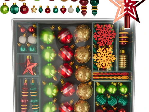 Collection Of Christmas Tree Ornaments 3D Model