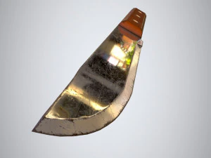 Старый поцарапанный нож готов к игре 3D Модель