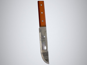 Old Scratched Knife Game-Ready Modelo 3D