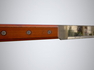 Old Scratched Knife Game-Ready Modelo 3D