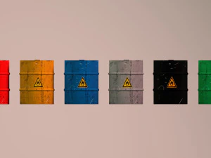 Barile di metallo infiammabile Modello 3D