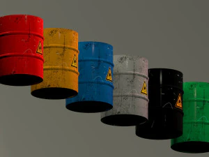 Barile di metallo infiammabile Modello 3D