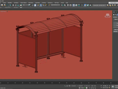 Estacin de autobs 3D Model