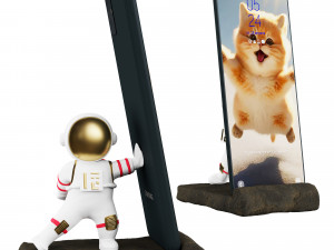 Astronaut Mobile Phone Holder 3D 모델
