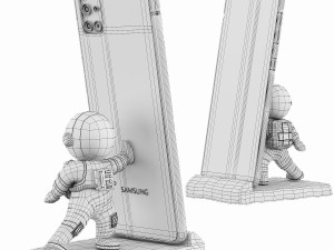 Astronaut Mobile Phone Holder Modèle 3D