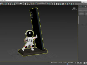 Astronaut Mobile Phone Holder 3D Model