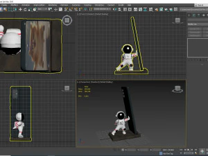 Astronaut Mobile Phone Holder 3D Model