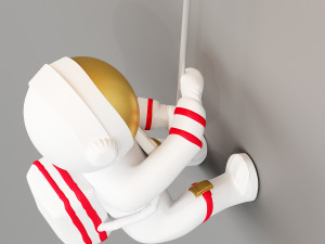 Creative Astronaut Moon Wall Lamp 3D 模型
