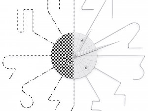 AngemielLineMetalClockWall2781041 3D Model