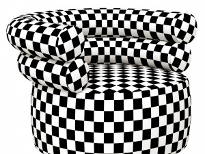 TubeBeigeBouclearmchair Modelo 3D