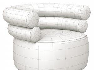 TubeBeigeBouclearmchair Modelo 3D
