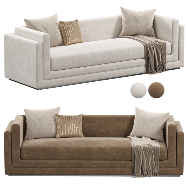 LILLE SOFA 3D Model .c4d .max .obj .3ds .fbx .stl .blend 