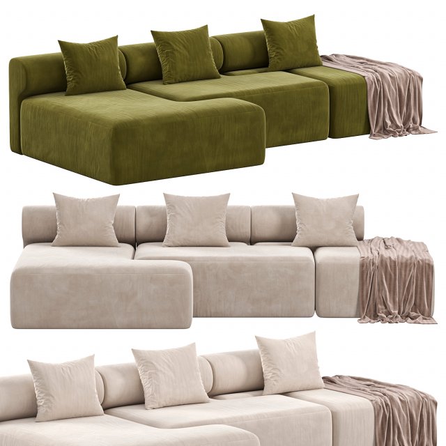 Sofa Bundle Stage 008 1 3D Модель .c4d .max .obj .3ds .fbx .stl .blend 