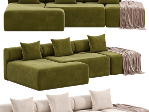 Sofa Bundle Stage 008 1 3D Модель