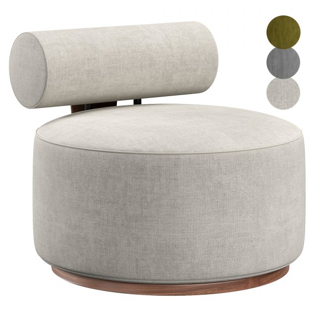 Pollux armchair 3D Model .c4d .max .obj .3ds .fbx .stl .blend 