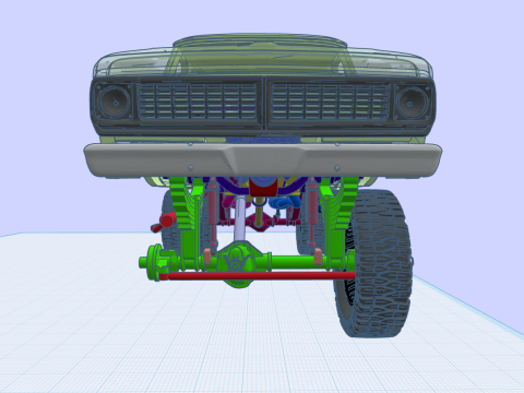 12 inch lift 70 F350 Crew Cab add ons volume 4 with Custom Trailer Modèles 3D en vedette