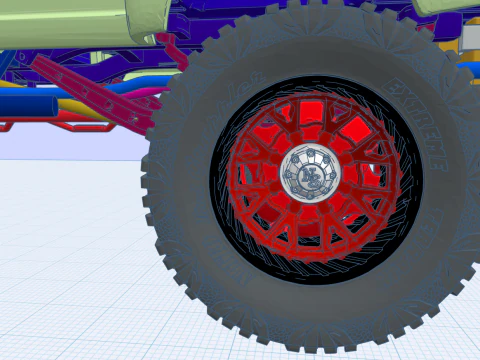 12-calowy podnośnik 70 F350 Crew Cab, dodatki, tom 4 z niestandardową przyczepą Model do druku 3D
