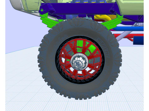 12-calowy podnośnik 70 F350 Crew Cab, dodatki, tom 4 z niestandardową przyczepą Model do druku 3D