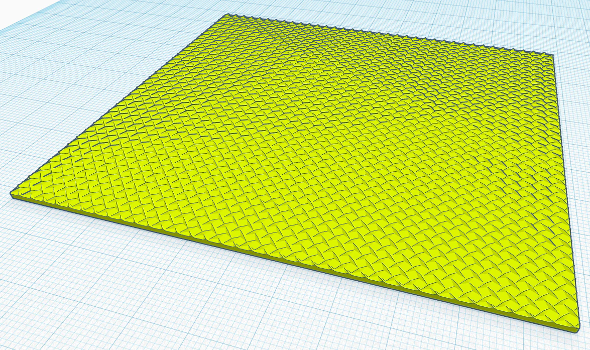 Diamond plate 3D Print Model .c4d .max .obj .3ds .fbx .stl .blend