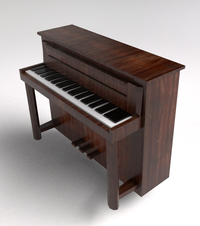 Piano 3D 모델 .c4d .max .obj .3ds .fbx .stl .blend 