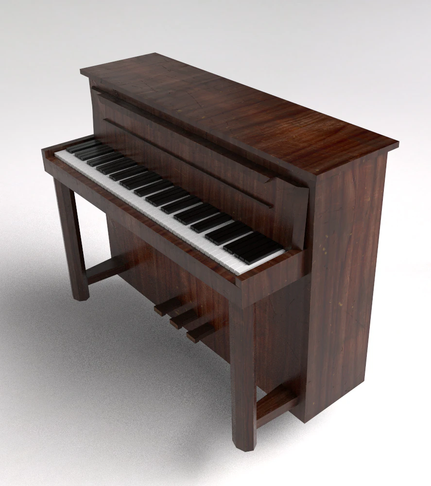 Piano 3D Model .c4d .max .obj .3ds .fbx .stl .blend 