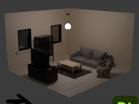 Saloon Set Set1 3D Model