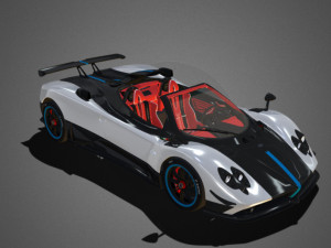 Pagani Zonda Cinque Roadster 3D Model