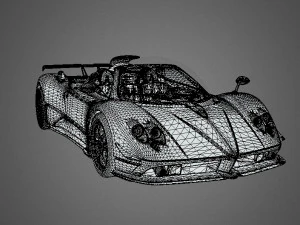 Pagani Zonda Cinque Roadster 3D Model