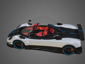 Pagani Zonda Cinque Roadster 3D Model