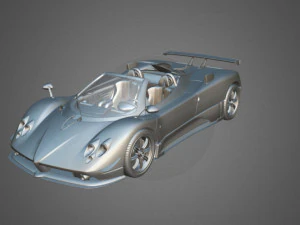 Pagani Zonda Cinque Roadster 3D Model