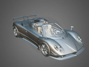 Pagani Zonda Cinque Roadster 3D Model