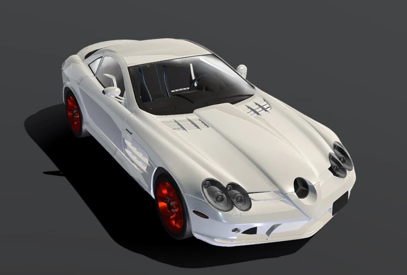 2005 Mercedes-Benz SLR McLaren 3D Model .c4d .max .obj .3ds .fbx .stl .blend 