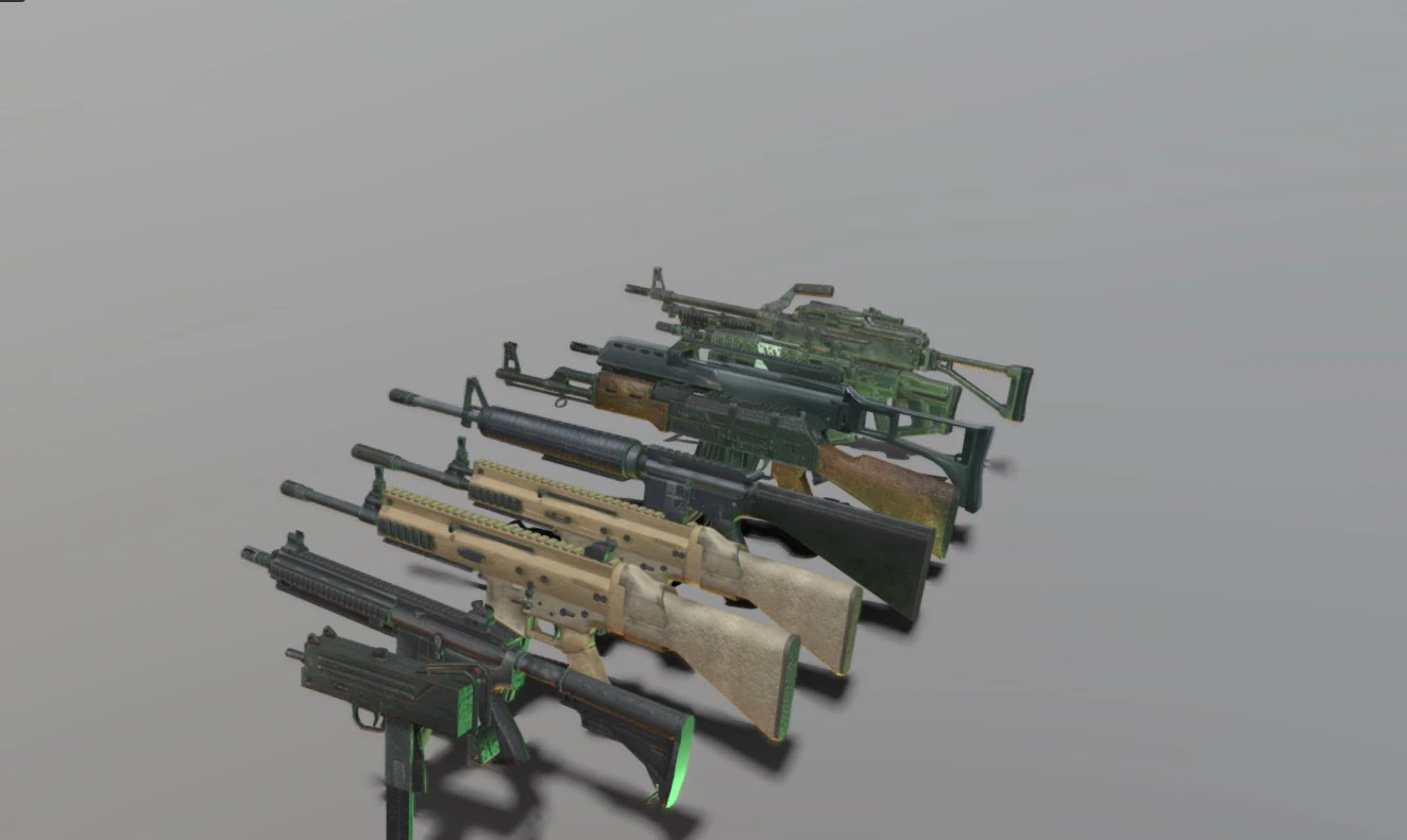 Weapons 3D Model .c4d .max .obj .3ds .fbx .stl .blend 