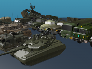 Miliary vehicles 3D Model